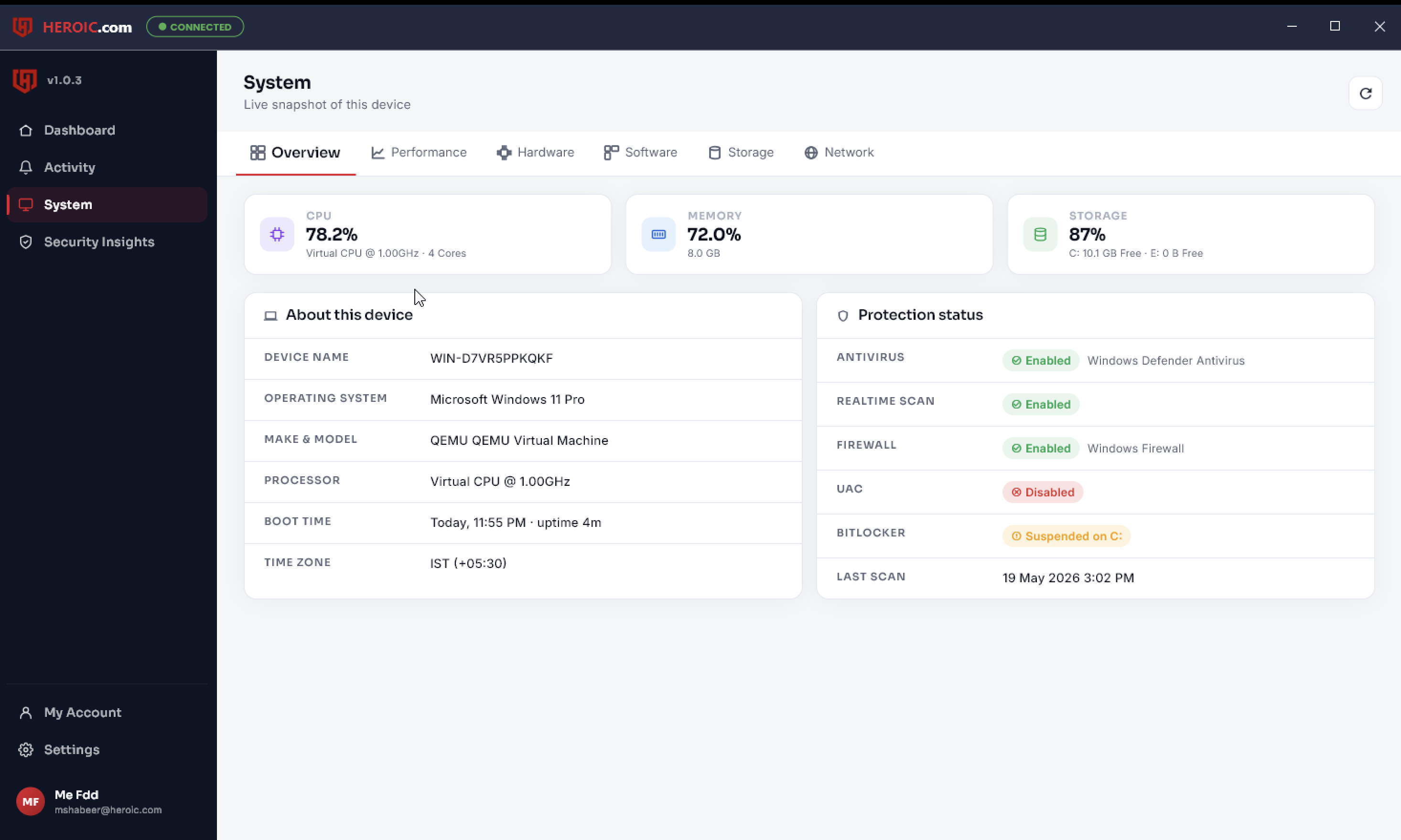 HEROIC desktop system overview